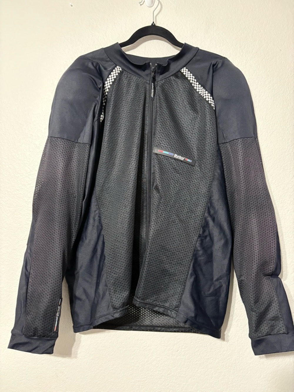 Bohn Body Armor AIRTEX‎ ARMORED MOTORCYCLE SHIRT Black Mesh Zip Jacket XXL USA